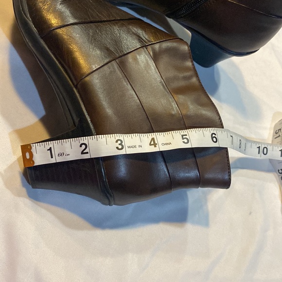 Earth Spirit Ankle Bootie size 8 leather upper Flora Brown - Picture 11 of 12
